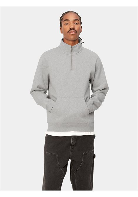 chase neck zip sweatshirt man grey CARHARTT WIP | I03366500J.XX